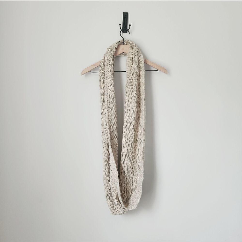 Tommy Hilfiger Knit Beige Infinity Scarf